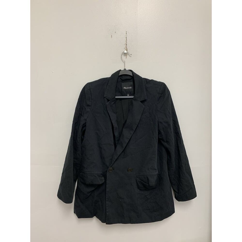 Madewell Relaxed Black Softdrape Modal Boyfriend Blazer Jacket M